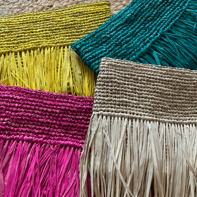 MORGANE - Natural Raffia Straw Clutch
